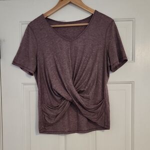 Lululemon Athletica Women's Purple Twist Front Top Size 6